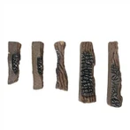 Ceramic Gas Log Teeb Rau Cov Hluav Taws Xob Hluav Taws Xob