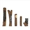 Dark Brown Oak Imitation Wood For Gas Fireplace Fire Pits DIY